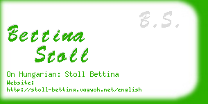 bettina stoll business card